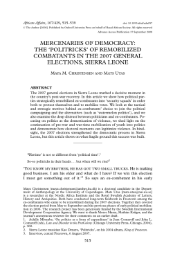 mercenaries of democracy - The Nordic Africa Institute