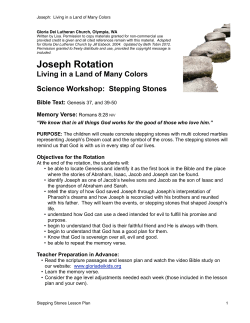 Joseph Stepping Stone Lesson 2012