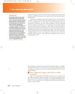 First Continental Congress and Protests to King George III