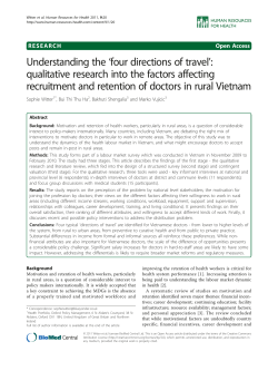 Understanding the`four directions of travel`: qualitative research into