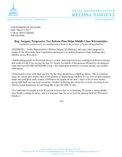 Rep. Sargent: Progressive Tax Reform Plan Helps Middle Class