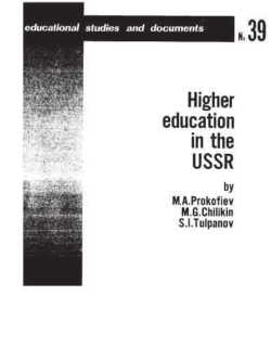 Higher education in the USSR - UNESDOC