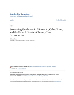 Sentencing Guidelines in Minnesota, Other States, and the Federal