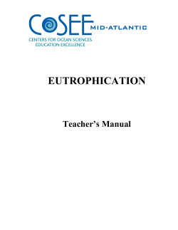 Eutrophication Teacher`s Manual