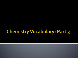 Chemistry Vocabulary: Part 3 (PDF Version)