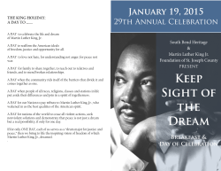 MLK Sponsorship Booklet 2015 - South Bend Heritage Foundation