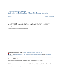 Copyright, Compromise and Legislative History