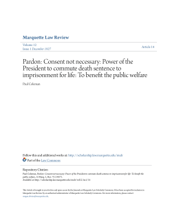 Pardon: Consent not necessary - Marquette Law Scholarly Commons