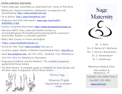 Sage Maternity Pamphlet