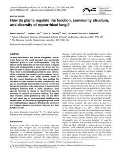 How do plants regulate the function, community