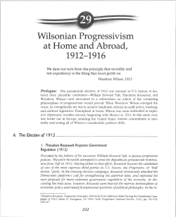 Wilsonian Progressivism at Home and Abroad