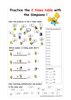 Practice the 2 times table with the Simpsons
