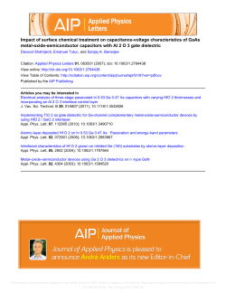 Impact of surface chemical treatment on capacitance