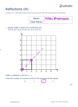 Geometry &ndash; H &ndash; Reflections v2 &ndash; SOLUTIONS