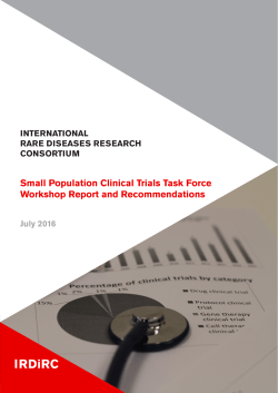 Small Population Clinical Trials Task Force Workshop