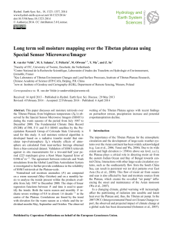 Long term soil moisture mapping over the Tibetan plateau using