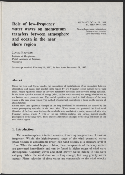 Role of low-frequency water waves on momentum transfers between