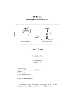 PSTricks: User`s Guide