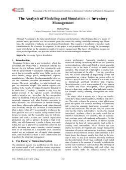 The Analysis of Modeling and Simulation on Inventory Management