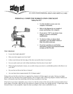 personal computer workstation checklist