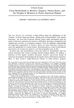 Forum Essay From Borderlands to Borders