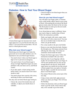 Diabetes: How to Test Your Blood Sugar