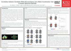 Correlation between Cerebellar White Neuroanatomy and a Motor