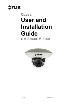 Quasar CM-620x Mini-dome User and Installation