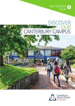 self-guided tour brochure - Canterbury Christ Church University