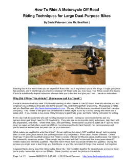 How To Ride A Big-Bore, Dual-Sport Motorcycle