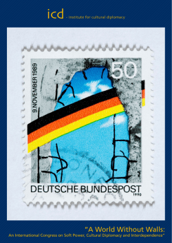 Congress Brochure - Institute for Cultural Diplomacy