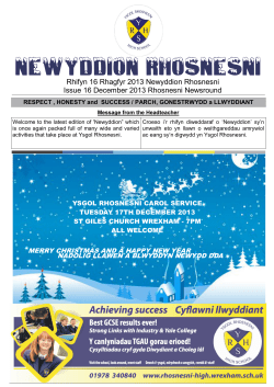 Issue 16 - Rhosnesni High School