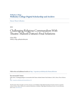 Challenging Religious Communalism With Theatre: Mahesh