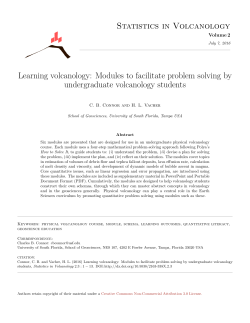 Modules to facilitate problem solving by undergraduate volcanology