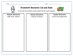 Productive Resources Cut and Paste