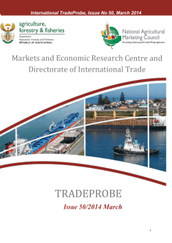 tradeprobe - National Agricultural Marketing Council