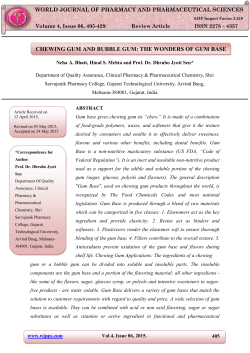 chewing gum and bubble gum: the wonders of gum base