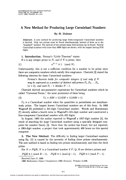 A New Method for Producing Large Carmichael Numbers