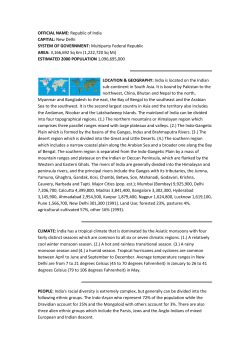 OFFICIAL NAME: Republic of India CAPITAL: New Delhi SYSTEM