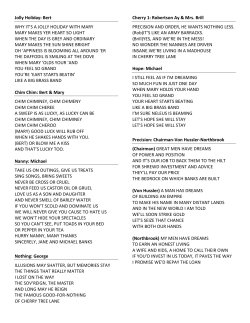 Jolly Holiday: Bert WHY IT`S A JOLLY HOLIDAY WITH MARY MARY