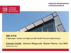 IBR-DTN - A lightweight, modular and highly portable Bundle