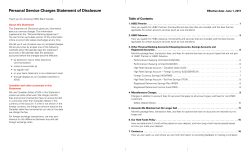 Personal Service Charges Statement of Disclosure