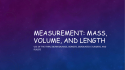 measurement: mass, volume, and length - Mrs. Ogden