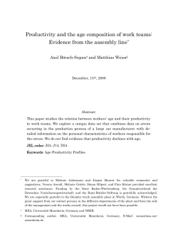 Productivity and the age composition of work teams: Evidence from