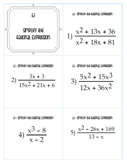 6.1 Simplify the rational Expression