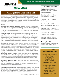 News Alert 2011 Legislative Leadership 101