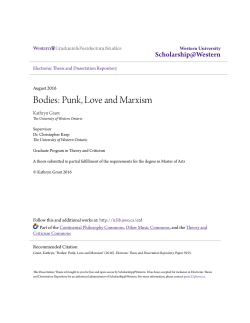 Bodies: Punk, Love and Marxism