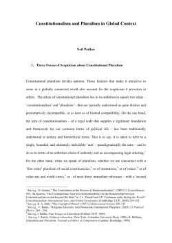 Constitutionalism and Pluralism in Global Context