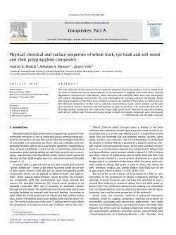 Physical, chemical and surface properties of wheat husk, rye husk