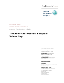 The American-Western European Values Gap